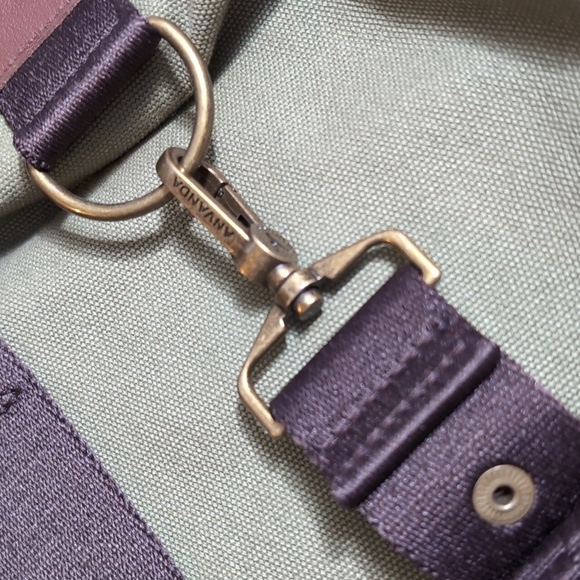 ANVANDA of Stockholm Duffle Bag / Backpack Green Canvas And Leather - Picture 7 of 16